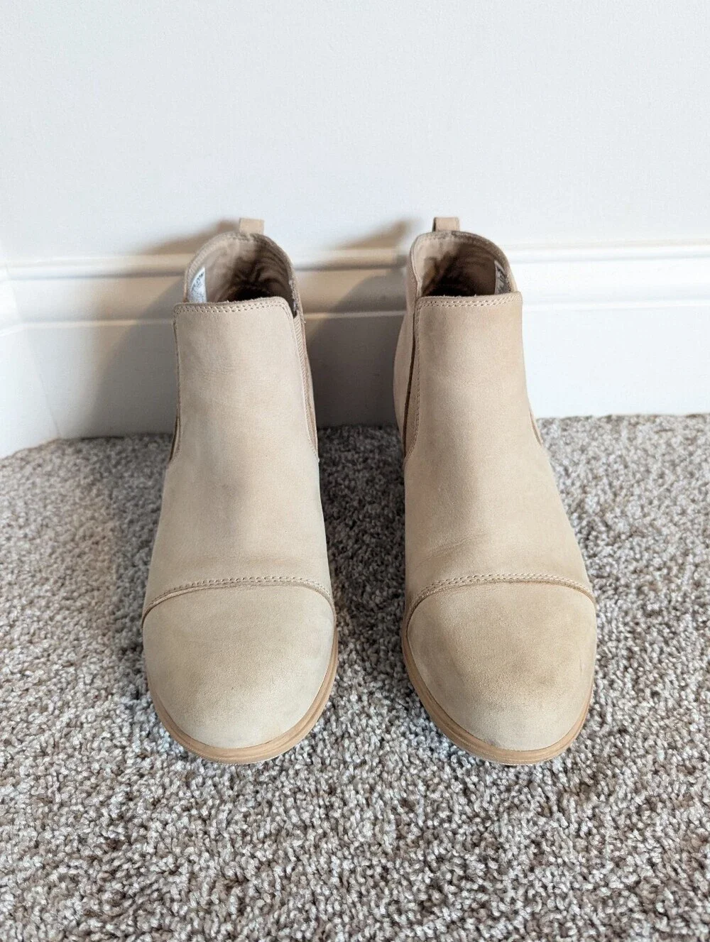 Sorel Evie Pull On Booties - Canoe Sea Salt Tan sz 10